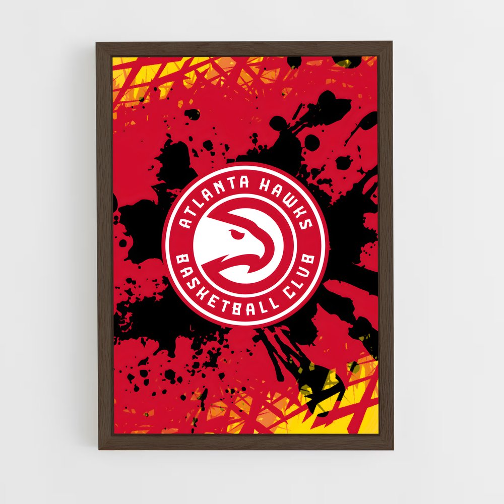 Poster Hawks en Flamme – affiche Basketball (vue 5)